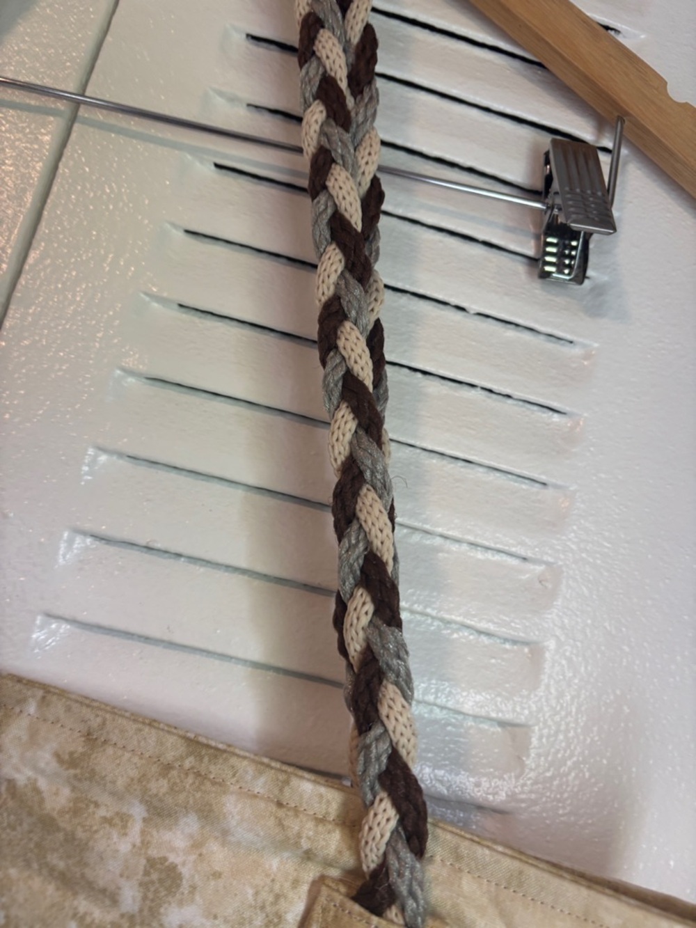 Boho Canada Map Tote Bag Double Face Braided Handle Rustic Chic - Picture 4 of 8